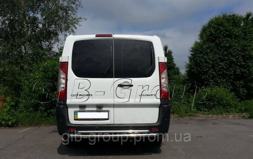 Задній захист (подвійна нержавіюча труба &ndash; подвійний вус) для Toyota Land Cruiser Prado 150 (17+) d60х1,6мм 14053.B1-05.6 фото