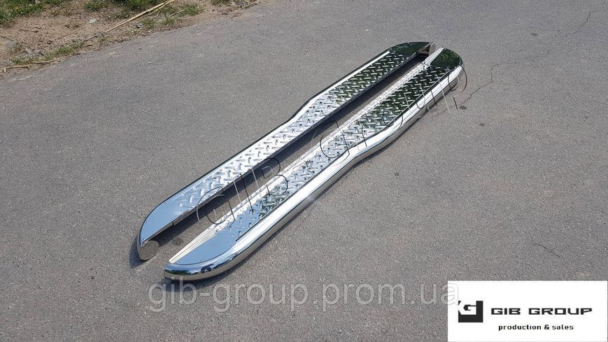 Пороги боковые площадка для Fiat Doblo (04-09) d60х1,6мм 3533.S2-10L.6 фото