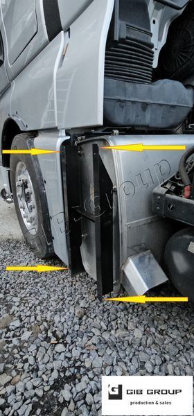 Кріплення профільної кришки глушника для MAN TGX (2007-2012). Фарбування фарборозпилювачем 15856 фото