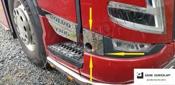 Накладки на угол бампера для Volvo FH16 (2020+) 15692 фото