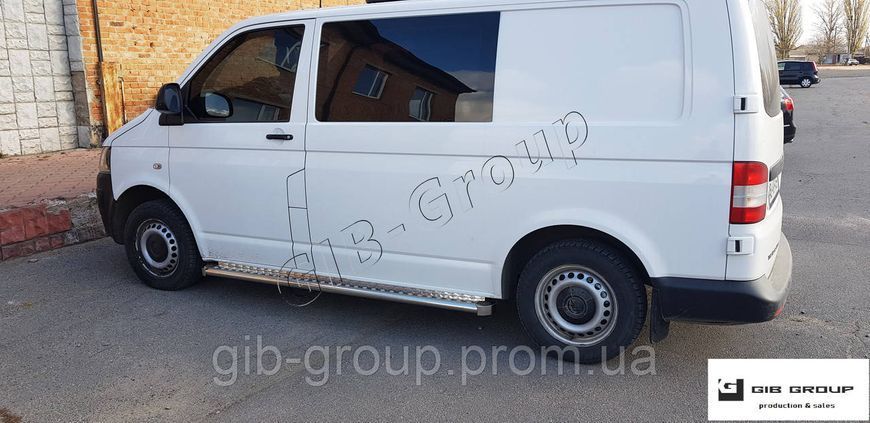 Бічні Пороги труба з листом Volkswagen T5 (2003+) D51 коротка база 0719 S2-06.6 фото