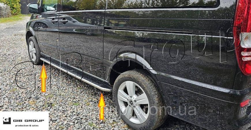 Пороги бічні майданчик для Mercedes-Benz Vito (10-14) d51х1,6мм 8334.S2-01L.5 фото