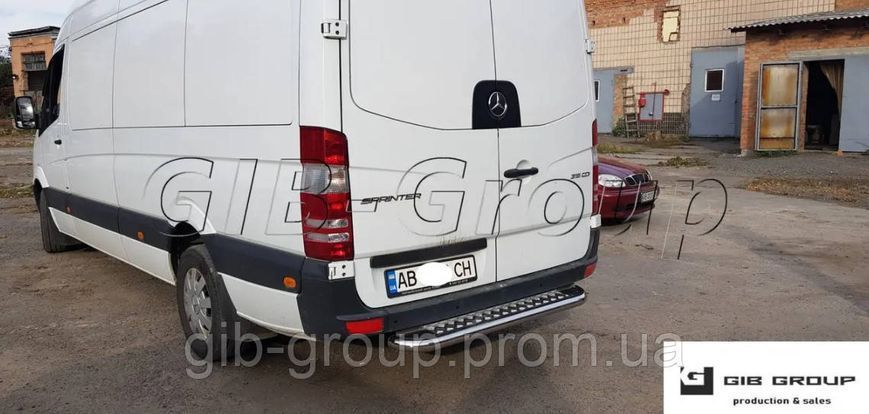 Задняя защита (одинарная нержавеющая труба - одинарный ус) для Peugeot Boxer (07+) d60х1,6мм 10142.B1-01.6 фото