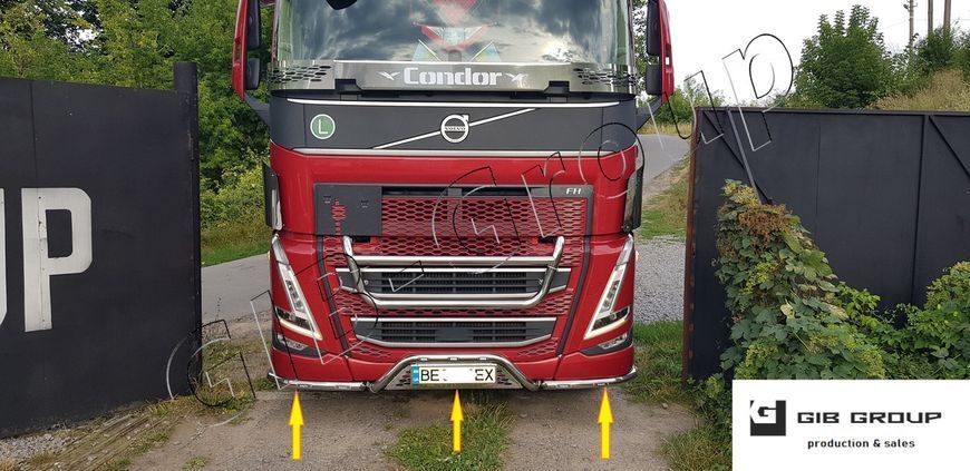 Led Передняя защита ус для Volvo FH 16 (2020+) окантовка бампера 15313 фото