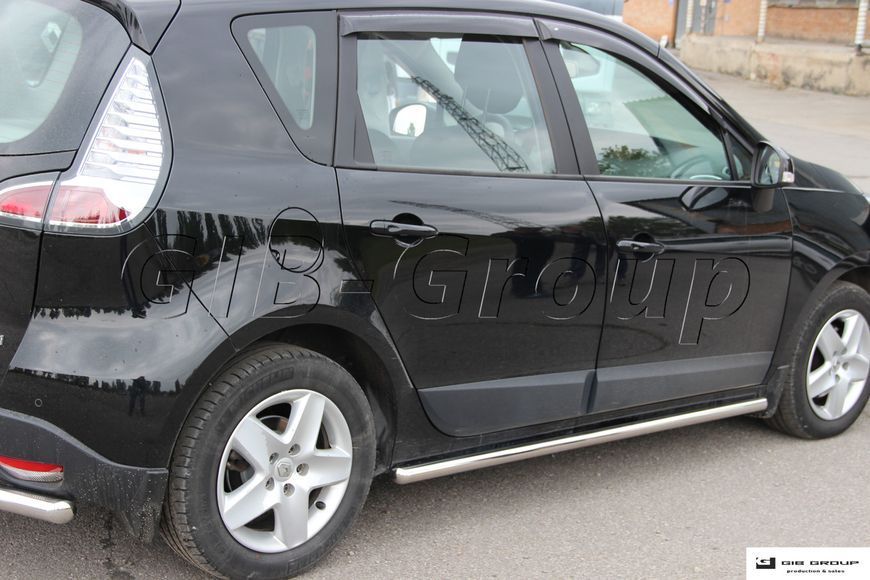 Пороги бічні труби з листом Renault Scenic lll D42 Silver 1374371819 фото