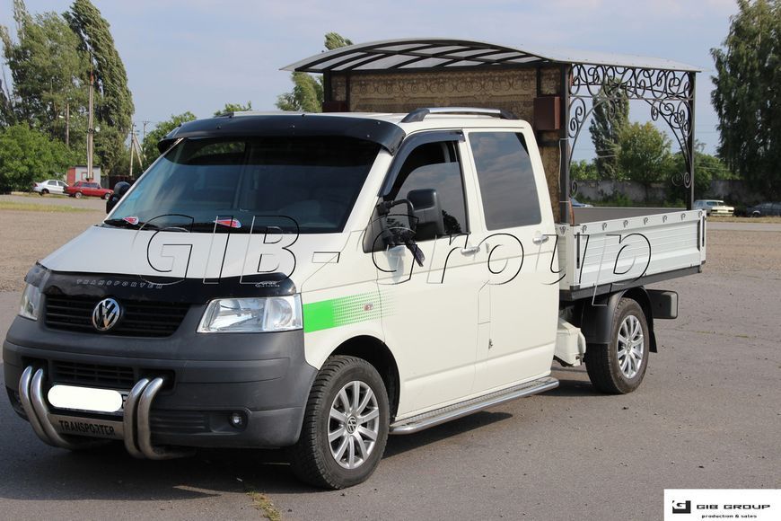 Пороги бічні труби з листом Volkswagen T5 (2003-2009) D60 довга база 134.S2-01.6 фото