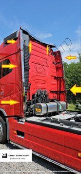 Накладки на спойлер кабины для Volvo FH 16 15770 фото