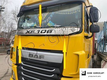 Накладка Балкон лобового скла&nbsp;для "Daf XF 106" 6979 фото