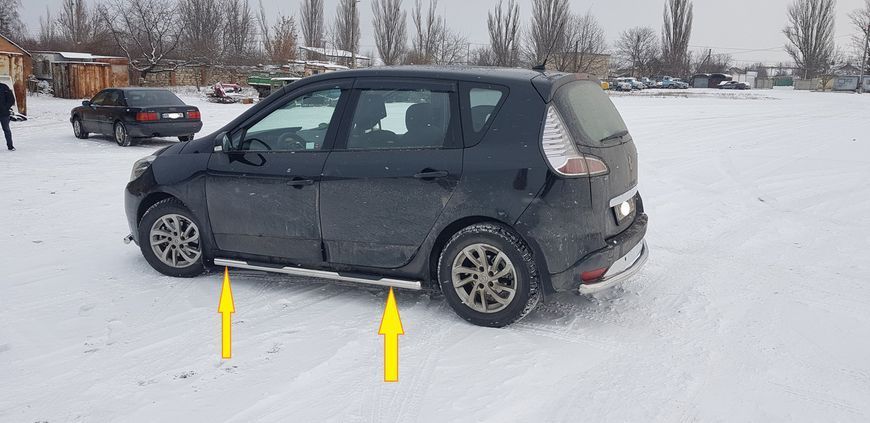 Пороги боковые труба Renault Scenic lll D60 с накладками 0757.S1-02.6 фото
