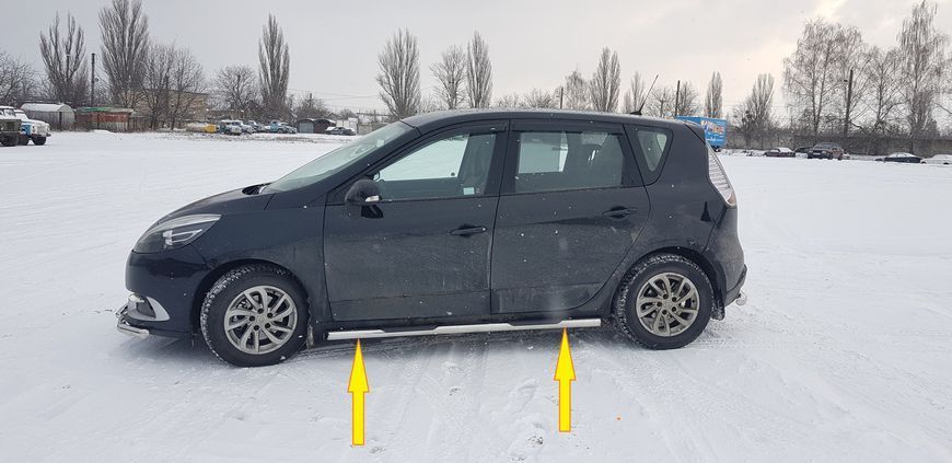 Пороги боковые труба Renault Scenic lll D60 с накладками 0757.S1-02.6 фото