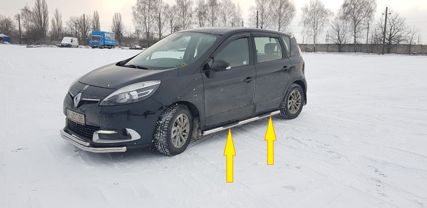 Пороги боковые труба Renault Scenic lll D60 с накладками 0757.S1-02.6 фото