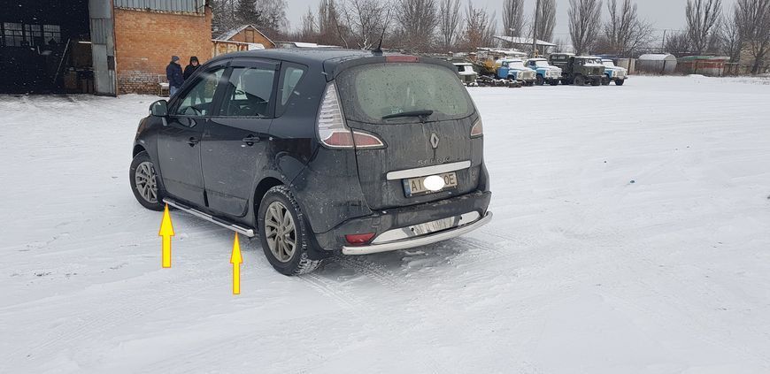 Пороги боковые труба Renault Scenic lll D60 с накладками 0757.S1-02.6 фото