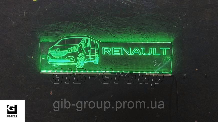 Светодиодная табличка для буса Renault зелёного цвета 16073 фото