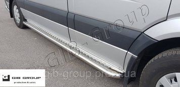 Пороги бічні майданчик для Fiat Fiorino (08+) d42х1,6мм 2947.S2-01S.4 фото