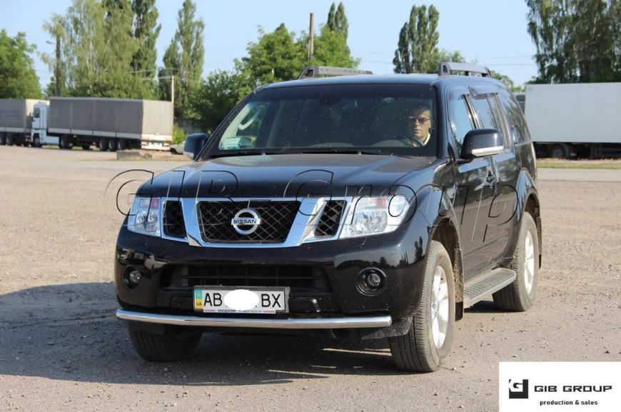 Захист переднього бампера (одинарний вус) для SsangYong Actyon (06-11) d60х1,6мм 13614.F3-05.6 фото