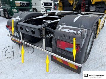Тримач задніх підкрильників MAN Tga, Tgx. Технічна нержавійка 15816/430 фото