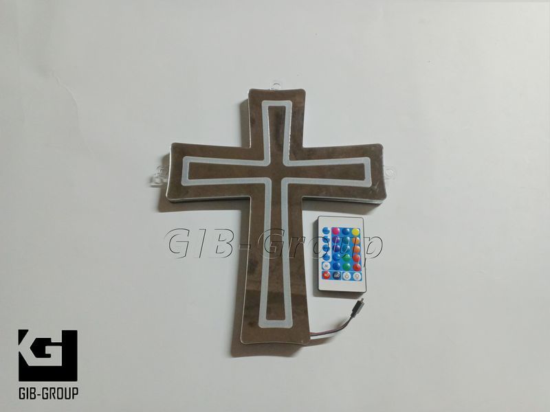 Світлодіодна RGB табличка Хрест для вантажівки 15281 фото