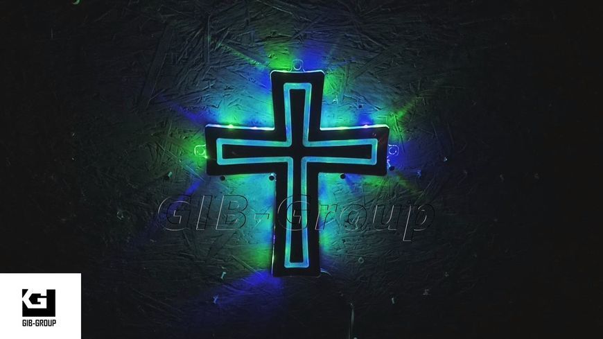 Світлодіодна RGB табличка Хрест для вантажівки 15281 фото