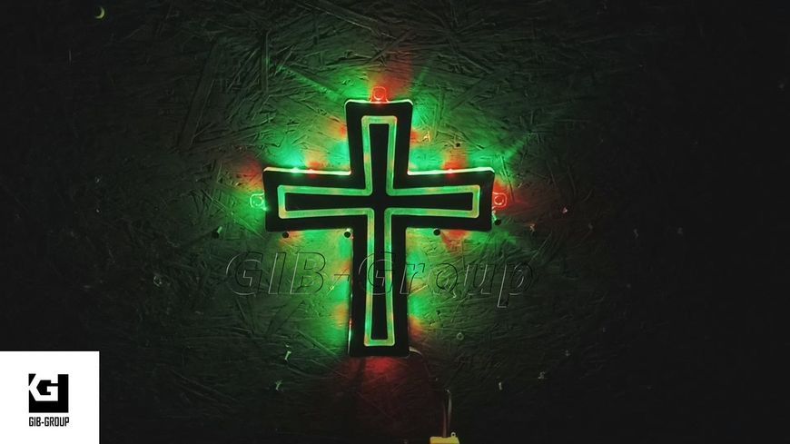Світлодіодна RGB табличка Хрест для вантажівки 15281 фото