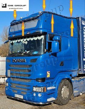 Led Люстра (держатель фар) из нержавеющей стали на крышу для Scania (2009-2015) 16507/Led фото