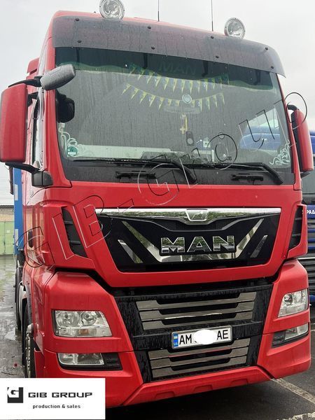Решітки радіатора для MAN TGX (2012-2017) без радара. Технічна нержавійка 15473/T1 фото