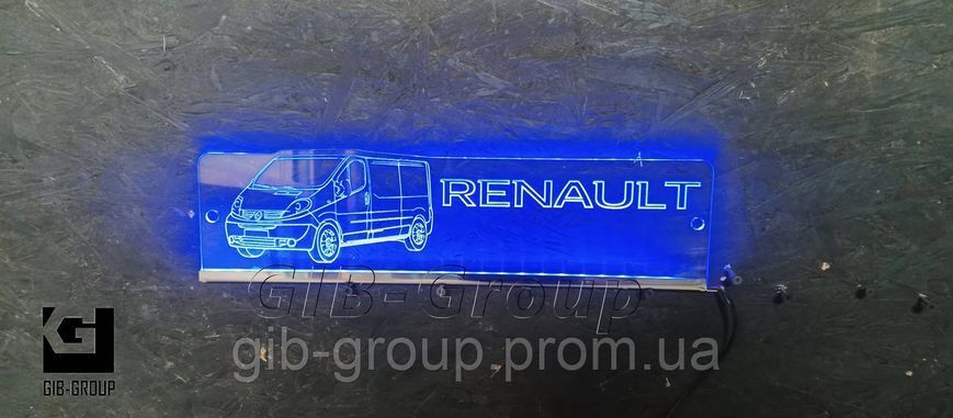 Светодиодная табличка для буса Renault синего цвета 16077 фото