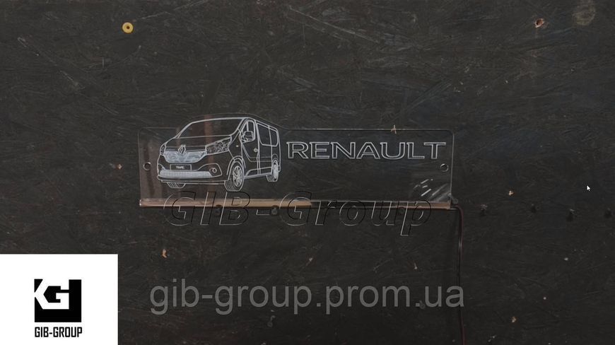 Светодиодная табличка для буса Renault синего цвета 16077 фото