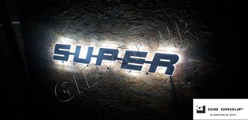 Led Емблема універсальна для&nbsp;Daf&nbsp;( SUPER ) розмір 500*70 15187 фото