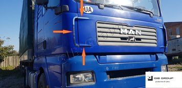 Man TGA-TGL окантовка повітрозабірника метал нержавіюча сталь 0677 фото