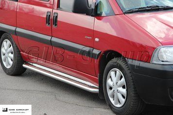 Пороги боковые труба с листом Citroen Jumpy (95-06) D51 Длинная база 1347466157 фото
