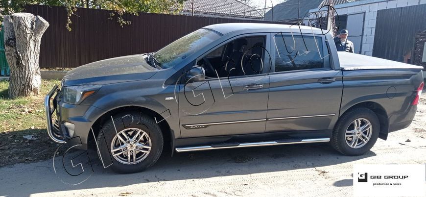 Пороги бічні труби Honda Pilot (16+) D60 з накладками 5352.S1-02.6 фото