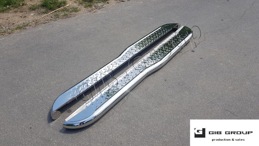 Пороги бічні майданчик для Volkswagen T5 (2009-2016) d60х1,6мм 13034.S2-10S.6 фото