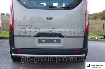Задній захист (одинарна нержавіюча труба &ndash; одинарний вус) для Volkswagen T5 (2009-2016) d60х1,6мм 14117.B1-02.6 фото