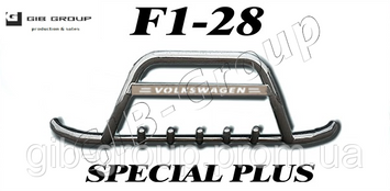 Захист переднього бампера - Кенгурятник для Volkswagen LT-35 (1996-2006) з написом 1028.F1-28.6 фото