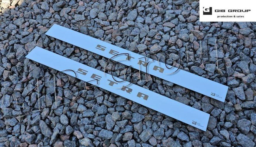 Накладки на подножки для автобуса "SETRA", нержавейка с гравировкой 16558 фото