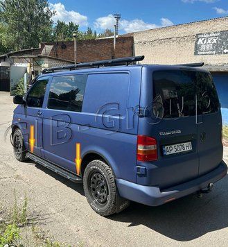 Led Пороги бічні майданчик для Volkswagen T5 (2009-2016) d42х1,6мм 13072/Led фото