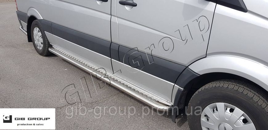 Пороги бічні майданчик для Toyota Hiace (95-06) d51х1,6мм 12680.S2-01L.5 фото