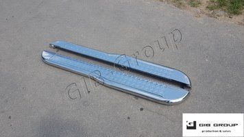 Пороги бічні майданчик для Ford Transit (00-06) d60х1,6мм 3885.S2-10S.6 фото