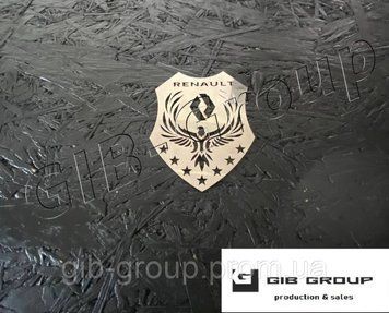 Эмблема металл нержавейка "Герб" для Renault (размер 100*75мм) 14200 фото