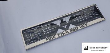 Рамка номерного знака Європа індивідуальні написи&nbsp;МВС Pika Sso ЗСУ 6998 фото