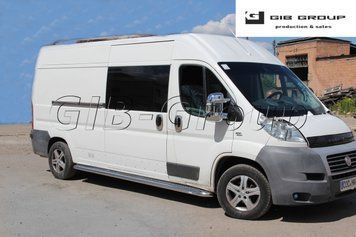 Пороги бічні труби з листом Fiat Ducato (06+) D42 Середня база 14821 фото