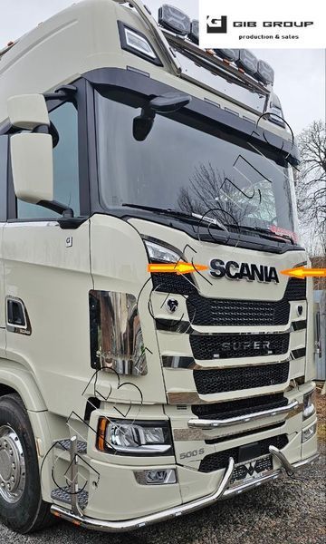 Led Буквы для грузовика SCANIA черные с белой подсветкой 130мм 15185 фото