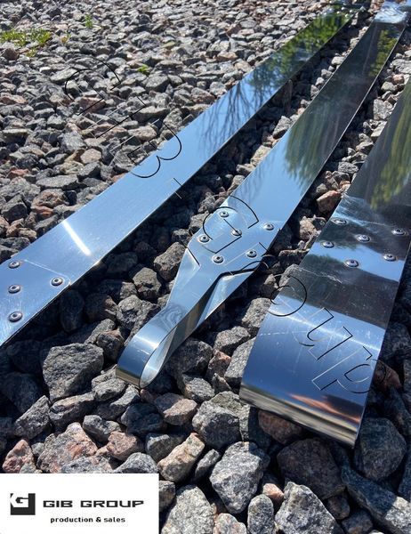 Ремни на топливный бак Volvo FH. Техническая нержавейка 1640мм "1,5 мм" - толщина металла 0433/T1 фото