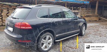 Пороги боковые площадка для Volkswagen Touareg (2007-2010) d51х1,6мм 13184.S2-04.5 фото