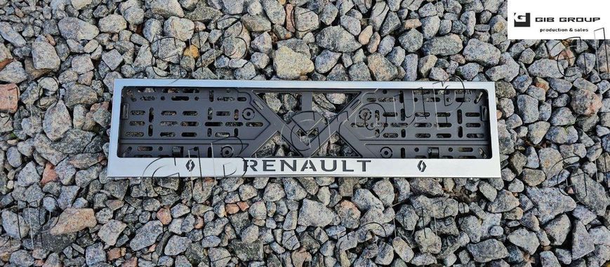 Рамка номерного знаку з написом та логотипом "Renault" 15293 фото