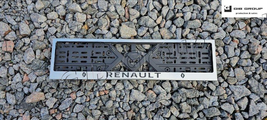 Рамка номерного знаку з написом та логотипом "Renault" 15293 фото