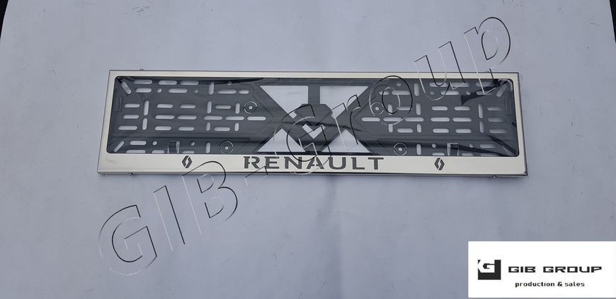 Рамка номерного знаку з написом та логотипом "Renault" 15293 фото