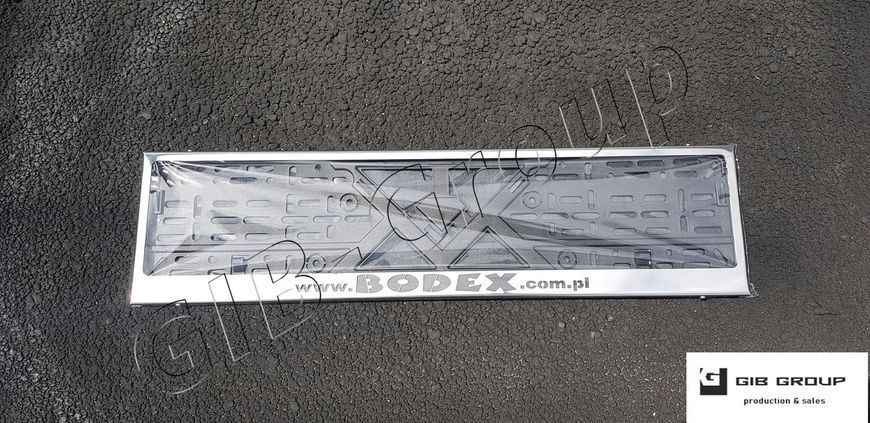 Рамка номерного знака c надписью и логотипом "www.Bodex.PL" 15582 фото