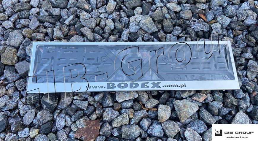 Рамка номерного знака c надписью и логотипом "www.Bodex.PL" 15582 фото