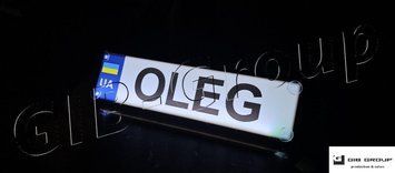 Led Світлодіодна табличка з написом "OLEG" (400*100мм) +USB (12В) 16899 фото